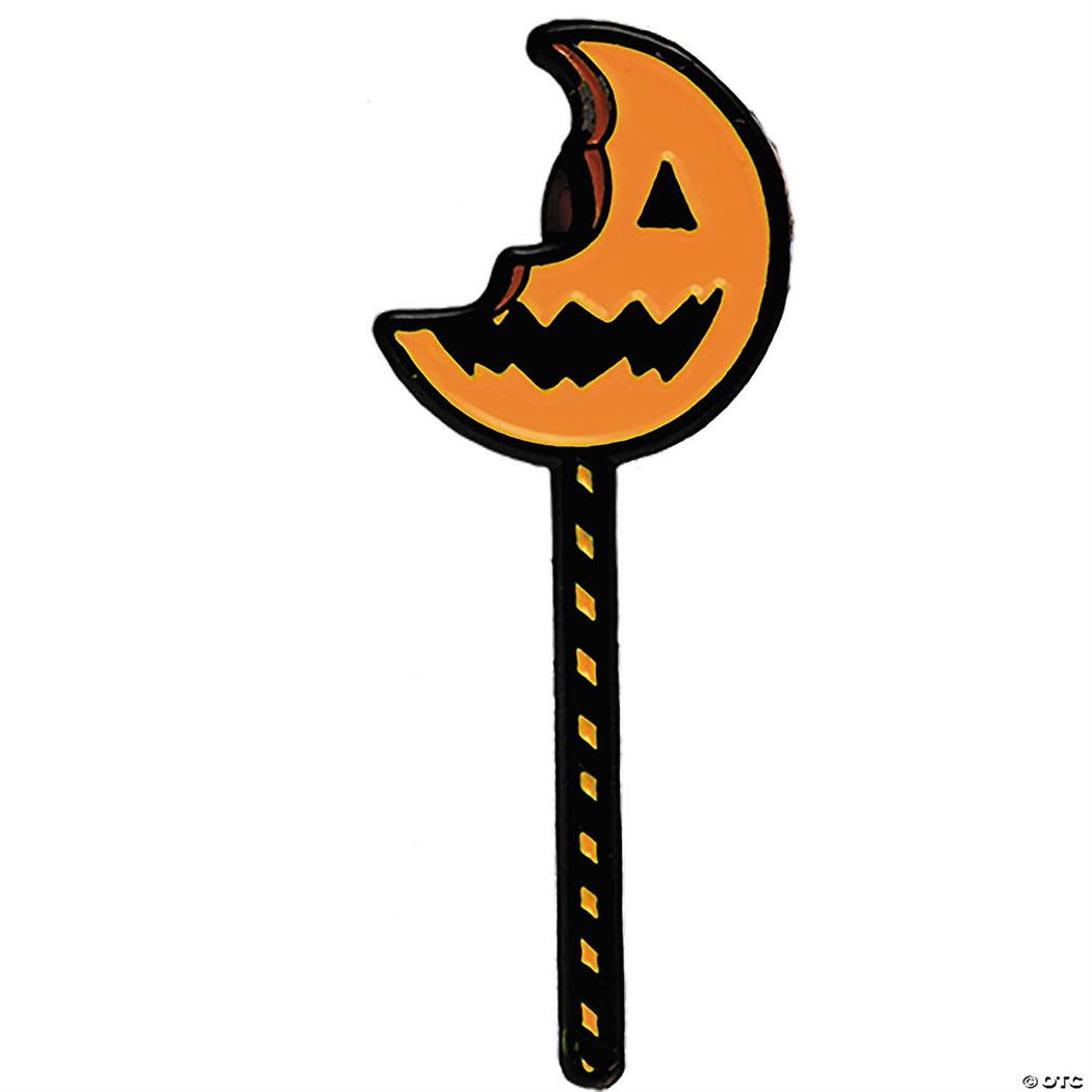 Official Trick 'r Treat Bitten Lollipop Enamel Pin for Halloween Themed Parties and Collectibles