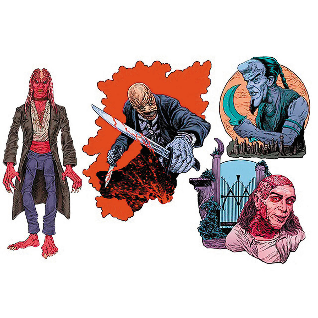 Officially Licensed Nightbreed Collection 2 Wall Decorations for Halloween Parties and Spooky Themed Events