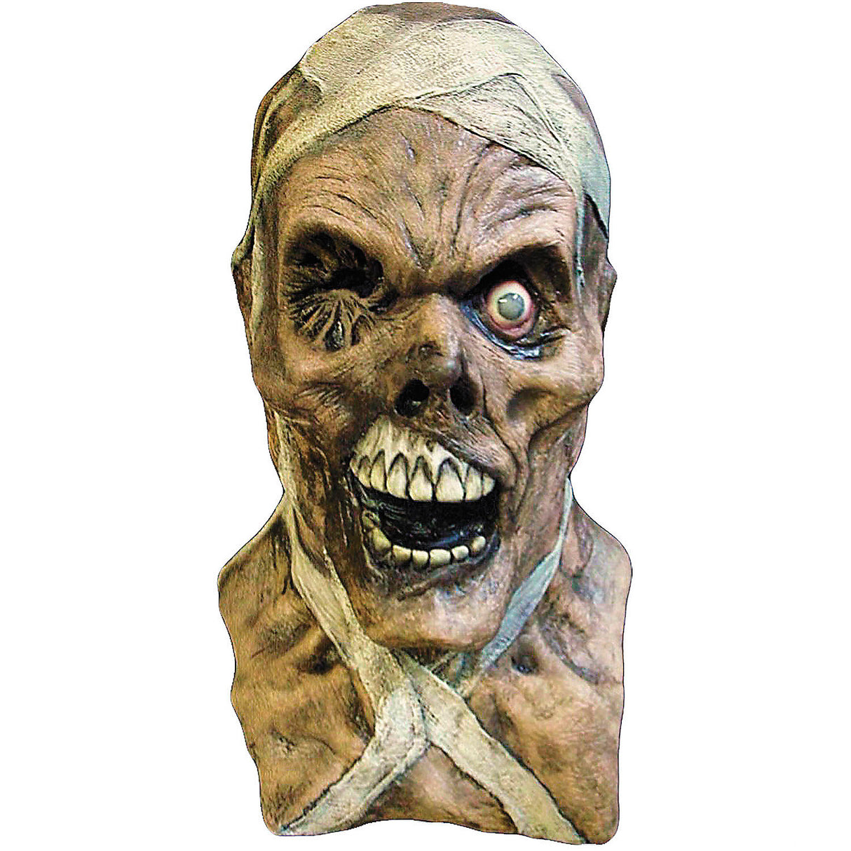 Authentic Trick or Treat Studios Classic Mummy Mask for Halloween Spooky Events and Costume Parties
