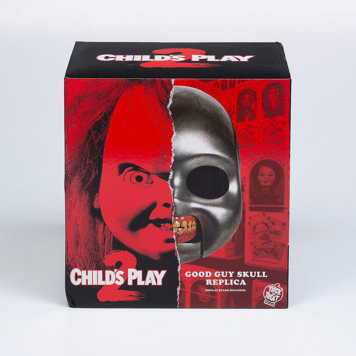 Child's Play Chucky Skull Prop for Halloween Decor Themed Parties and Collectibles