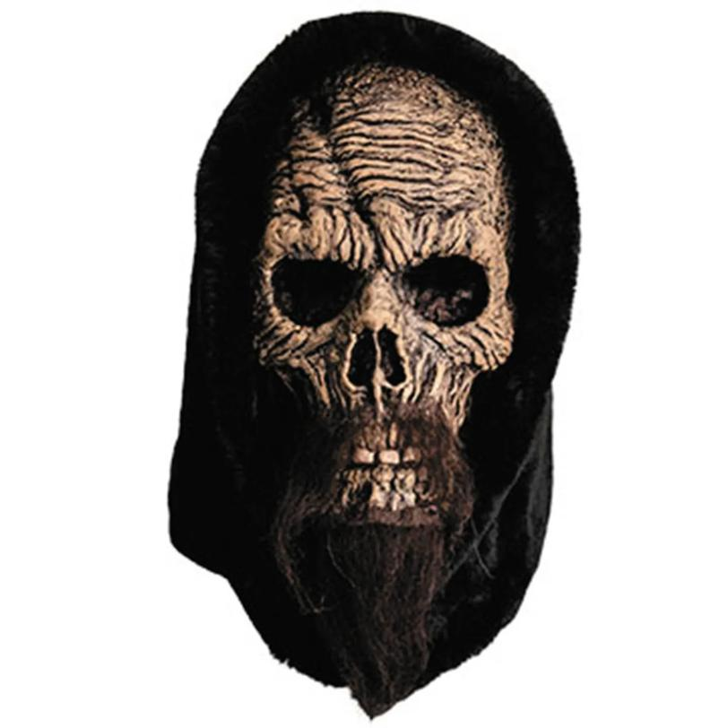Adults Templar Knight Skeleton Face Latex Overhead Mask - One Size
