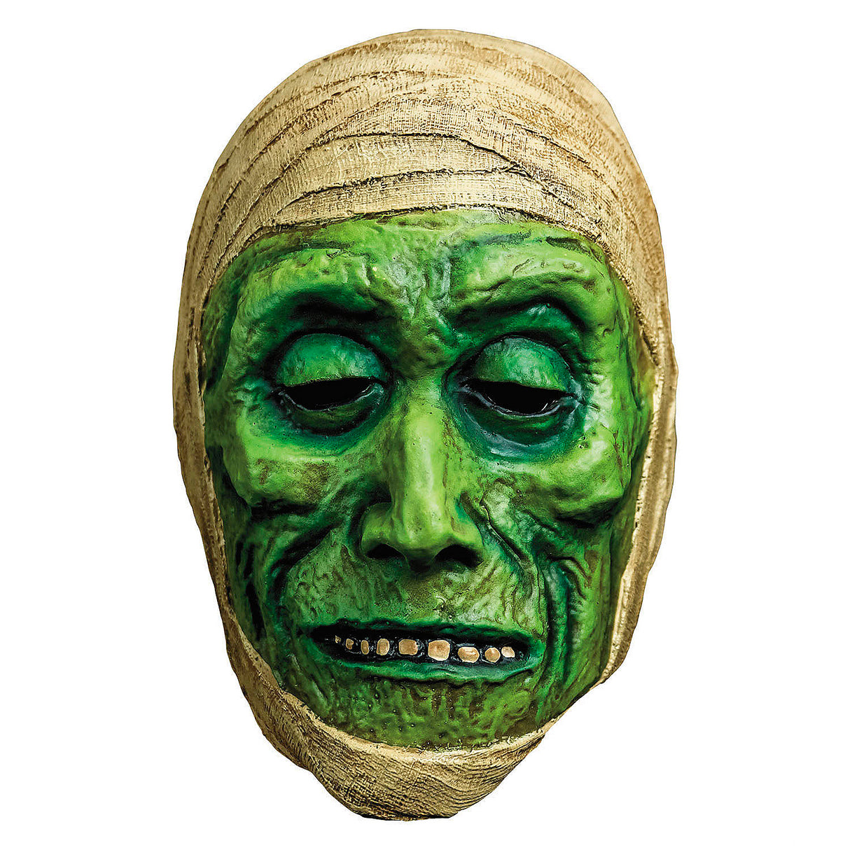Authentic Green Latex Mummy Mask for Halloween Parties Classic Horror Costumes and Themed Events