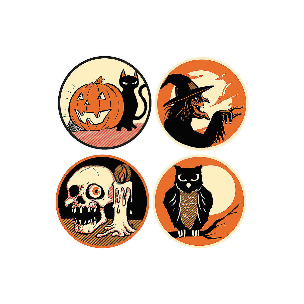 Classic Halloween Characters PVC Sticker Pack for Trick or Treating and Festive Celebrations