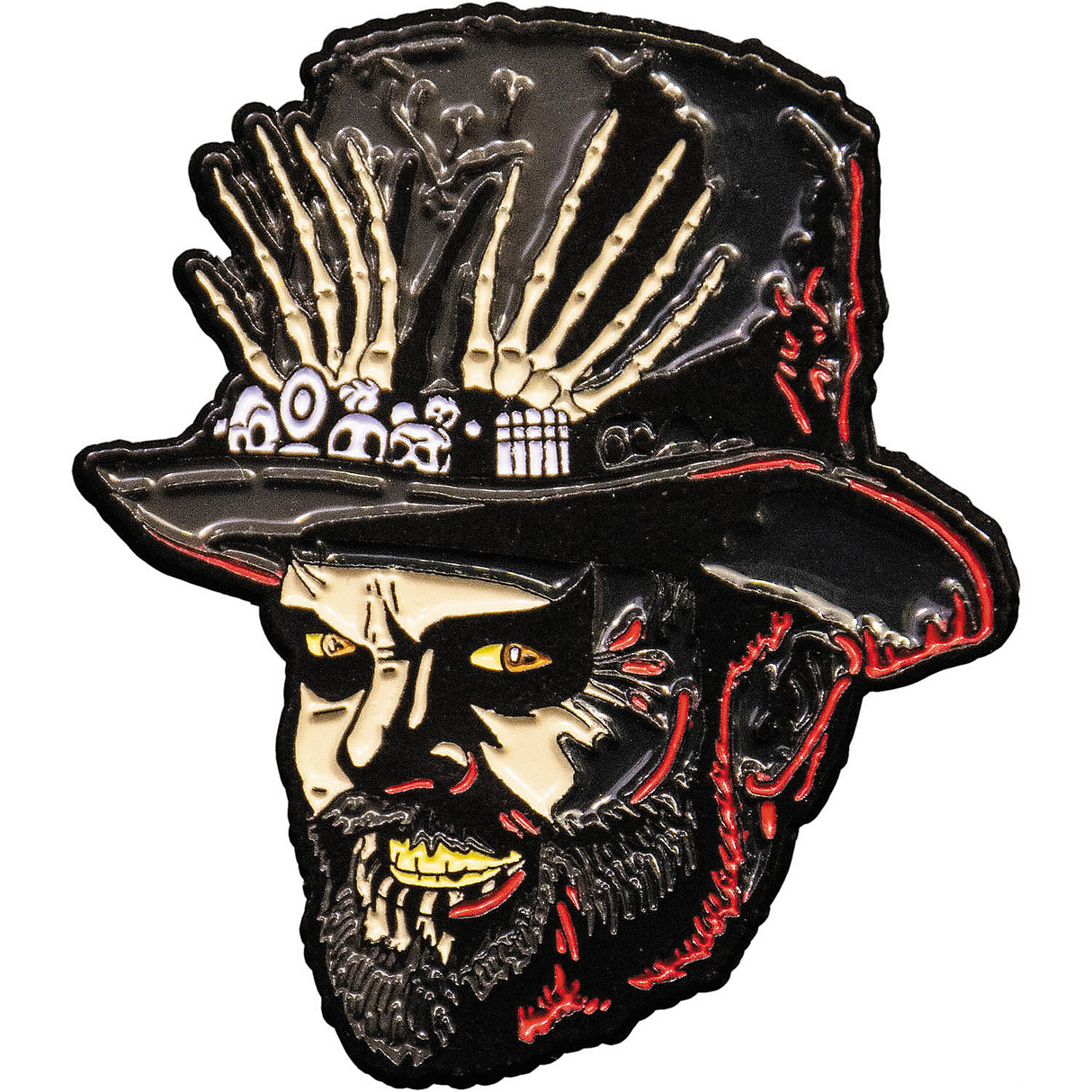 Candy CornT Dr. Death Monster Face Full-Color Enamel Pin 1 3/4"