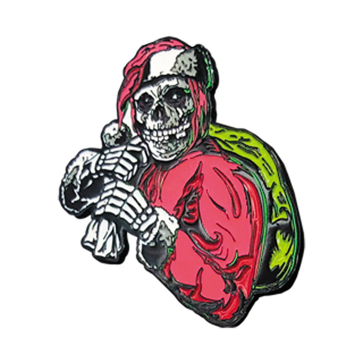Official Misfits Holiday Fiend Enamel Pin for Fandom Collectors and Apparel Decoration