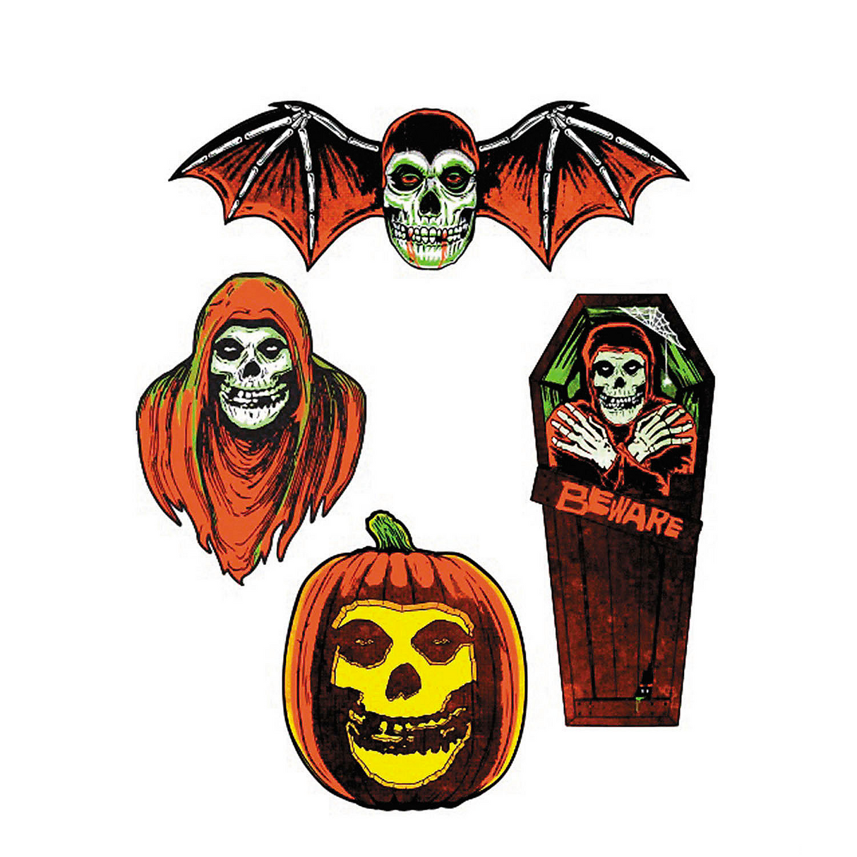 Misfits Cutout Wall Decoration Collection – Series 1, 4 Pc.