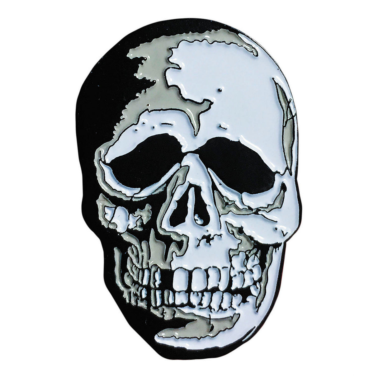 Classic Don Post Skull Enamel Pin for Retro Style Costumes and Everyday Wear