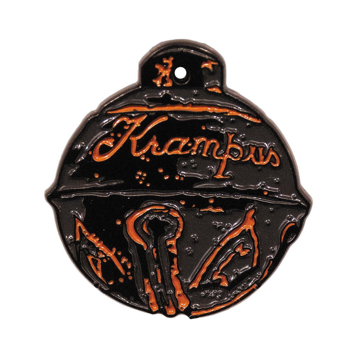 1 1/2" KrampusT Bell Ornament Full-Color Enamel Pin
