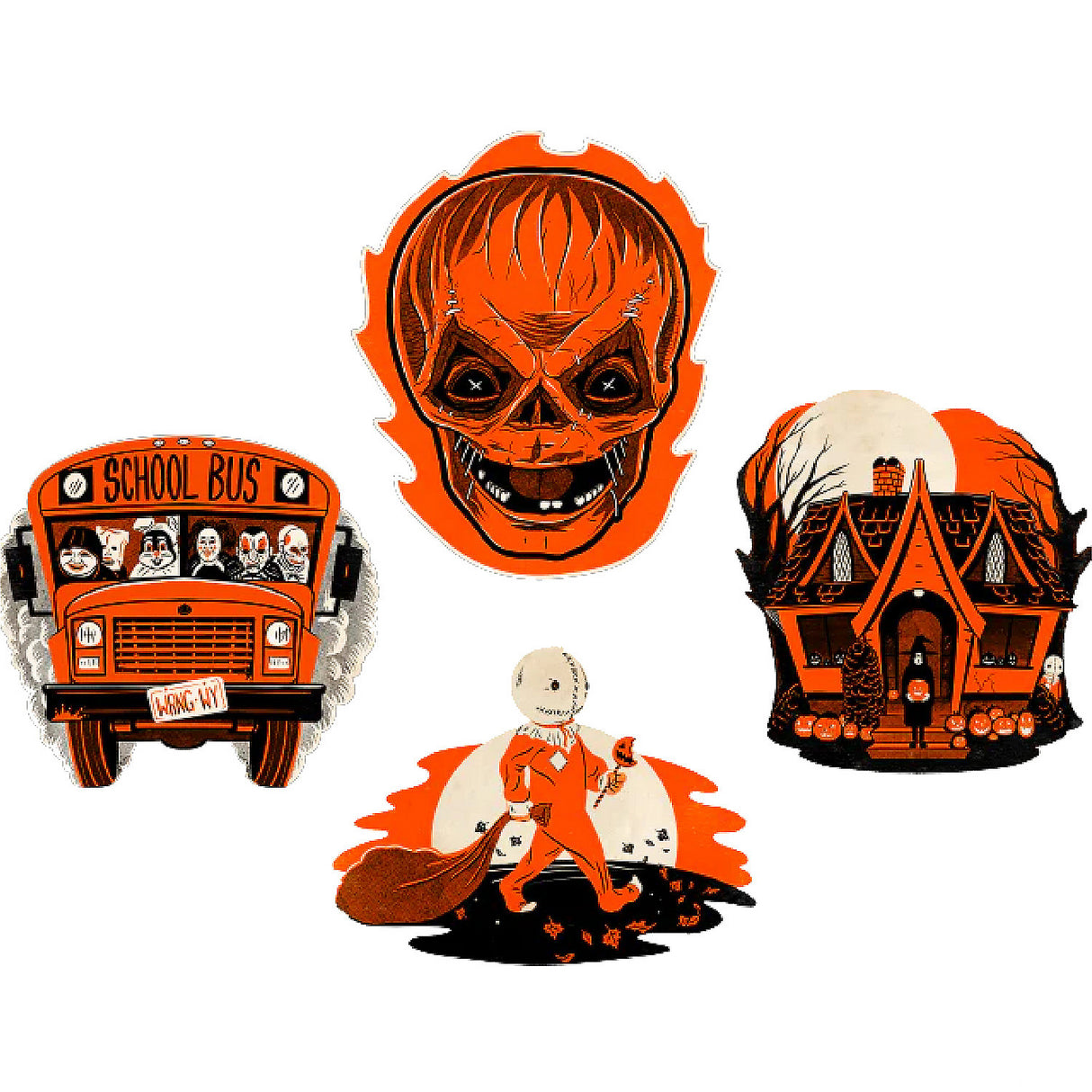 Trick 'r Treat Glow-in-the-Dark Wall Decorations for Spooky Halloween Parties and Themed Celebrations