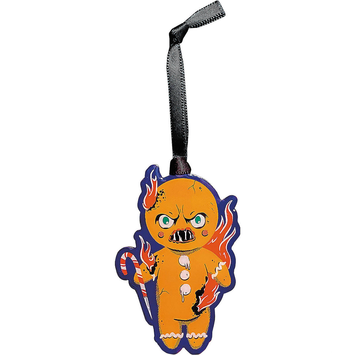 Holiday Horrors Krampus Gingerbread Metal Ornament for Christmas Tree Decor and Festive Home Accents