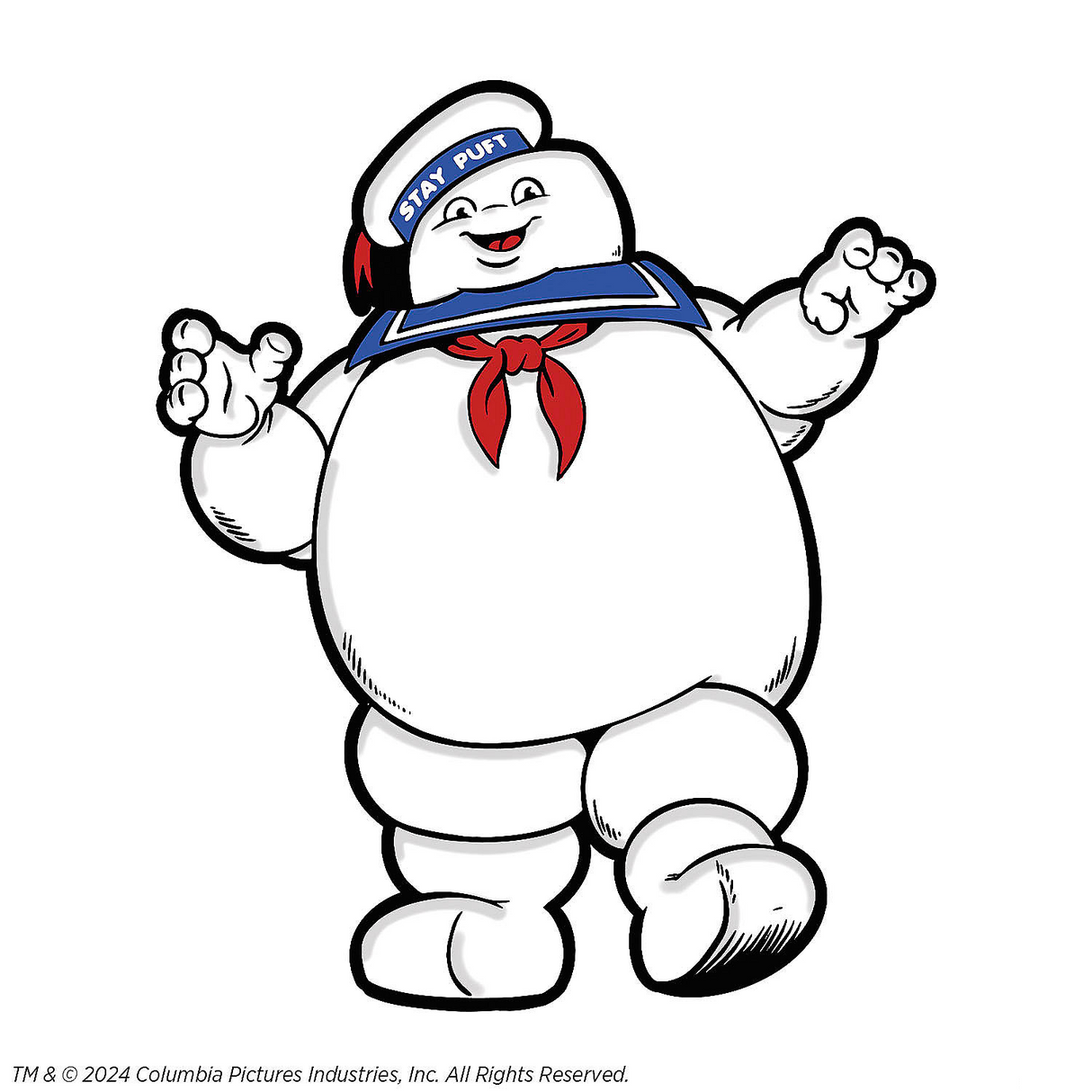 Ghostbusters™ Stay Puft Marshmallow Man Full-Color Enamel Pin, 2 1/4"
