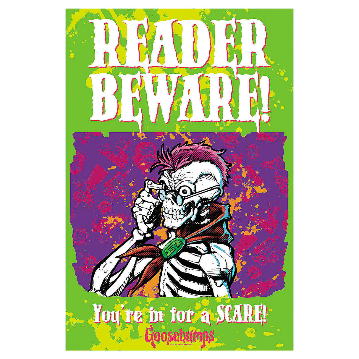 Spooky Goosebumps Reader Beware Metal Sign for Halloween Parties and Halloween Decor
