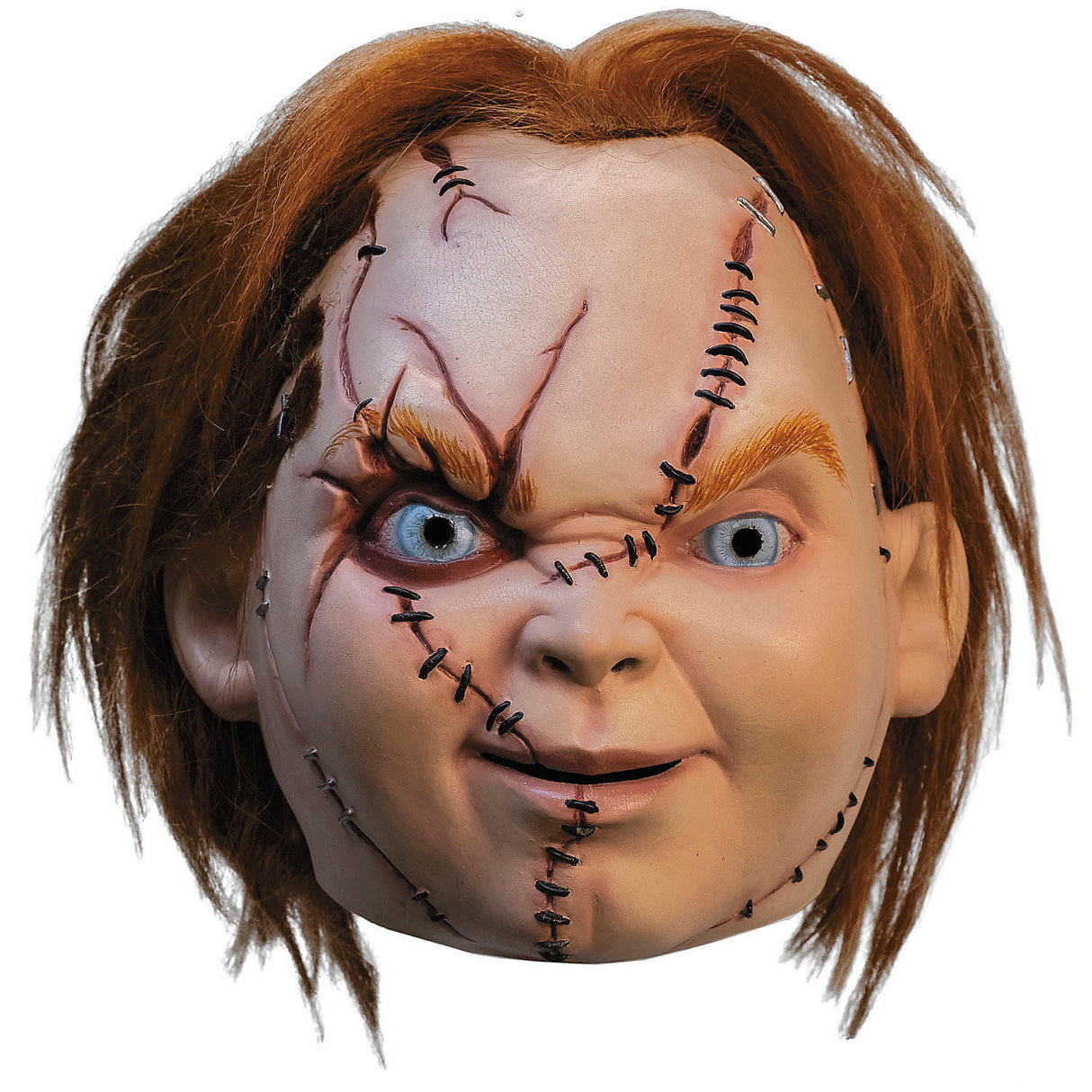 Realistic Scarred Chucky Latex Mask for Halloween Parties and Movie-Themed Costumes