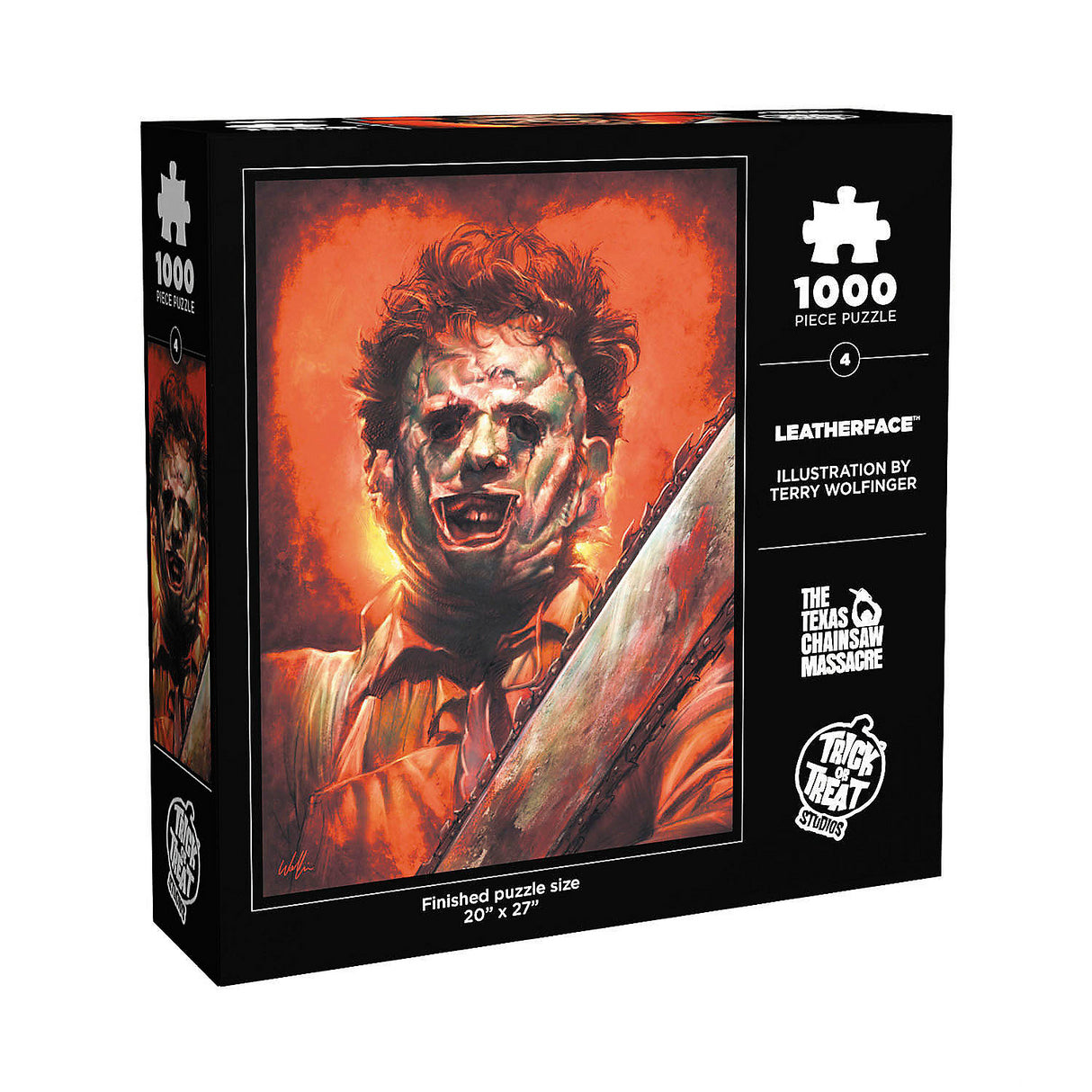 Deluxe The Texas Chainsaw Massacre Leatherface Jigsaw Puzzle for Horror Fans and Family Fun Activities