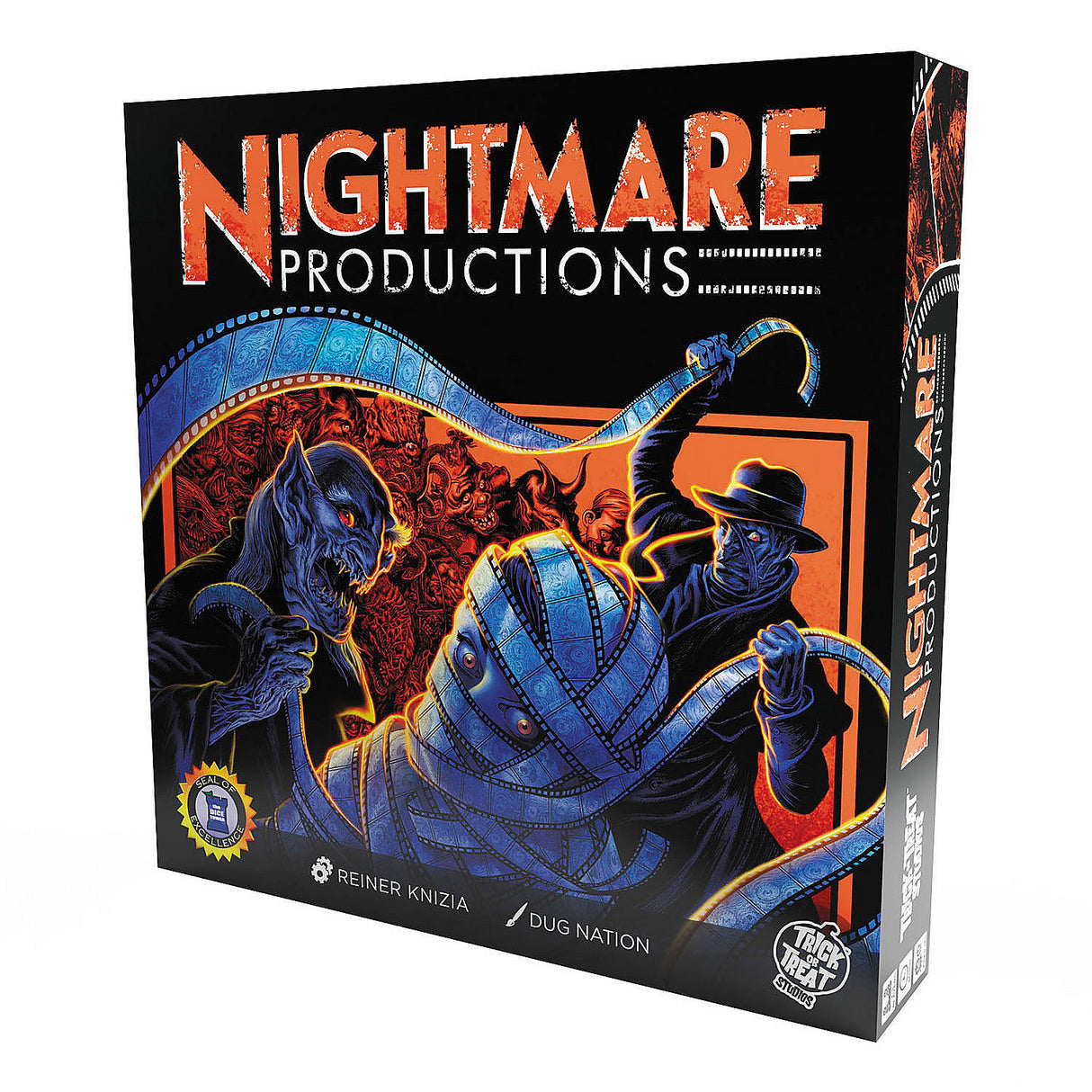 Engaging Reiner Knizia Nightmare Productions Board Game for 2-5 Players Halloween Parties and Family Game Nights