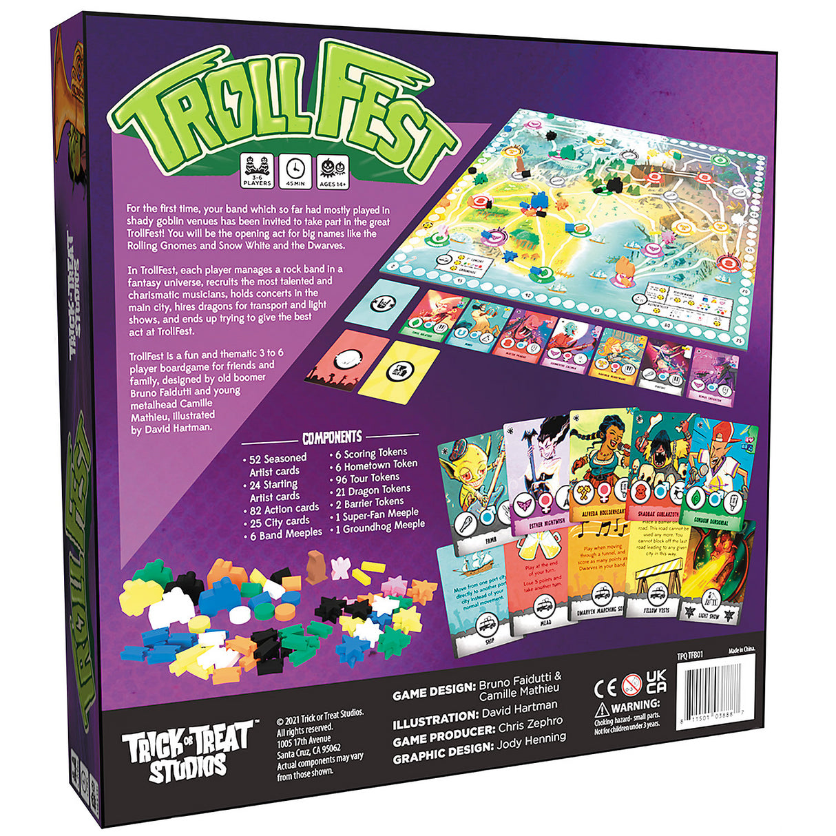 Exciting TrollFest Board Game for Friendly 3 to 6 Player Fun and Fantasy Adventures