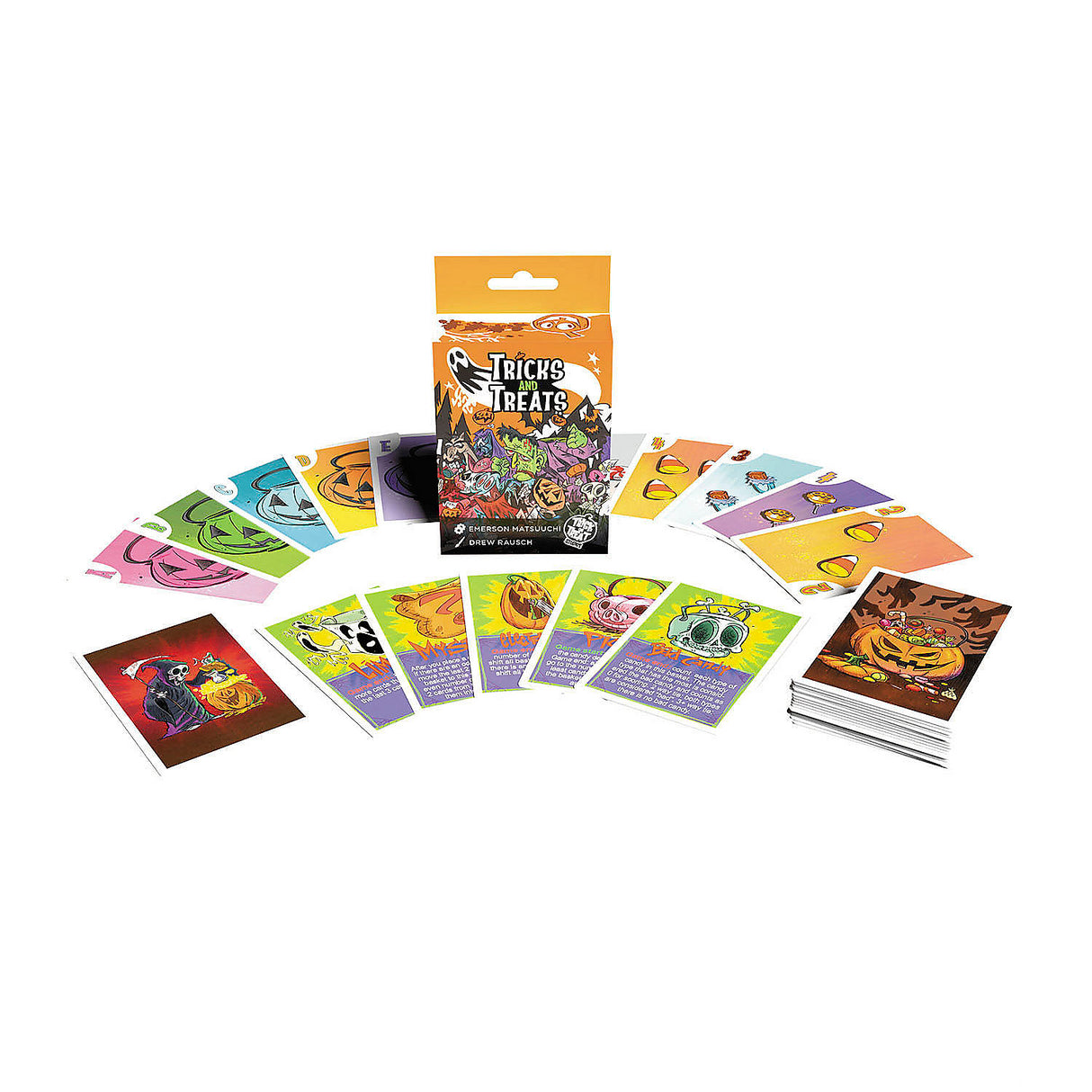 Fun Tricks and Treats Halloween Candy Card Game for Family Game Nights and Spooky Themed Parties
