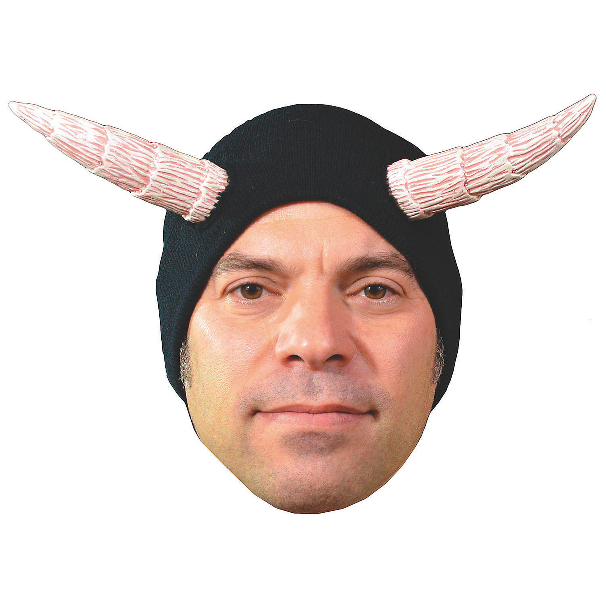 Adults Devils Cap Knit Hat with Horns - One Size