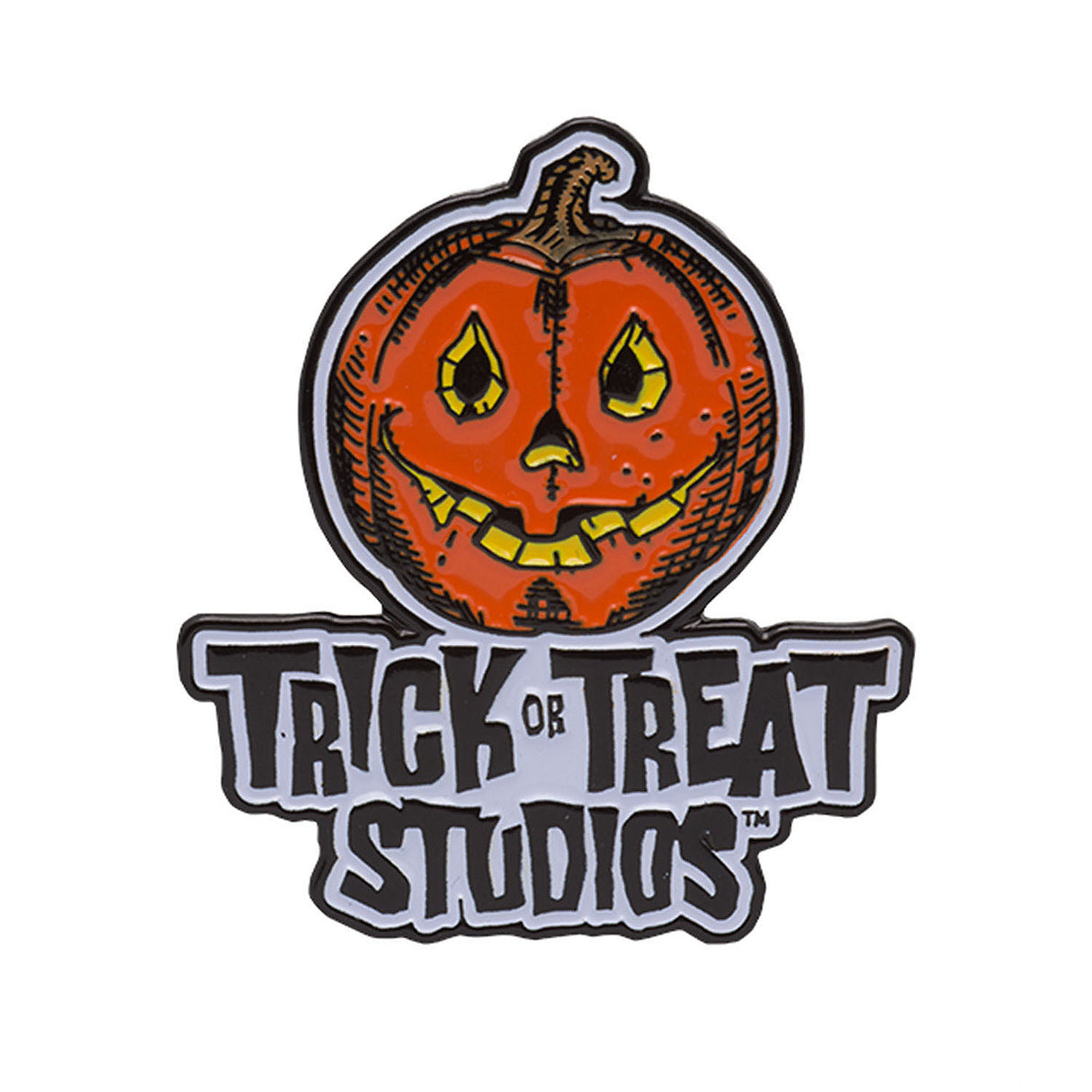 Trick or Treat Studios Logo Enamel Pin for Fans and Collectors Perfect for Bags Jackets and Costumes