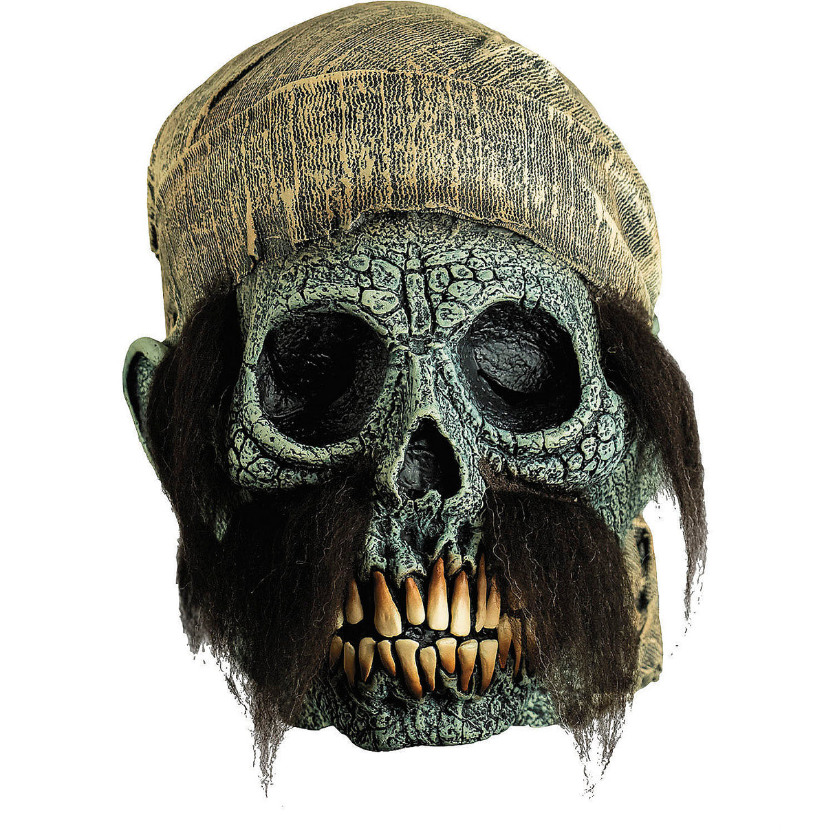 Premium Adults Illusive Concepts Pirate Skull Overhead Latex Mask for Halloween Costume Parties and Haunted Events