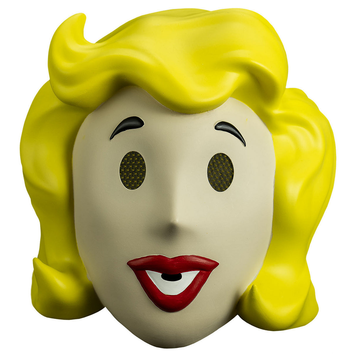 Authentic Fallout Vault Girl Vinyl Mask for Halloween Cosplay Events and Gaming Parties