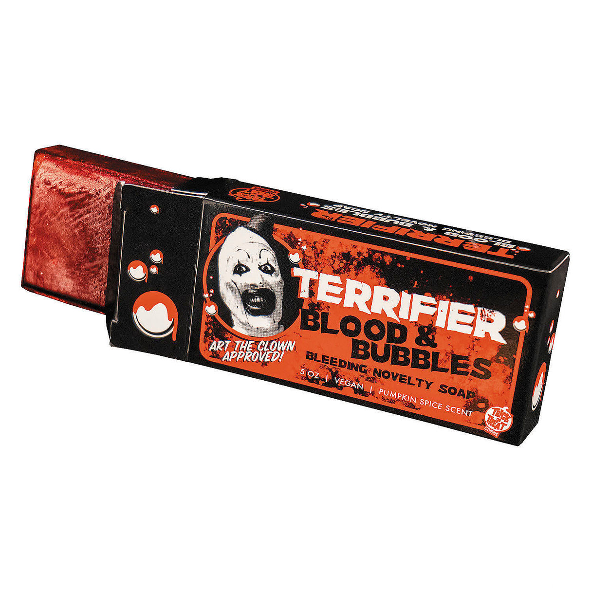 Terrifier Blood & Bubbles Soap Bar Blood Orange Scent for Spooky Halloween Theme Parties and Unique Gift Ideas