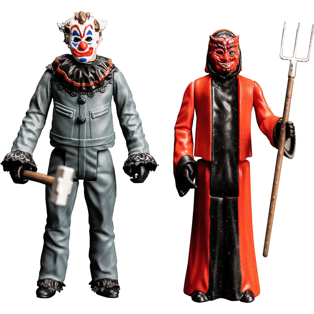 Eli Roth Haunt Clown and Devil Figures Set for Halloween Themed Decorations and Collectibles