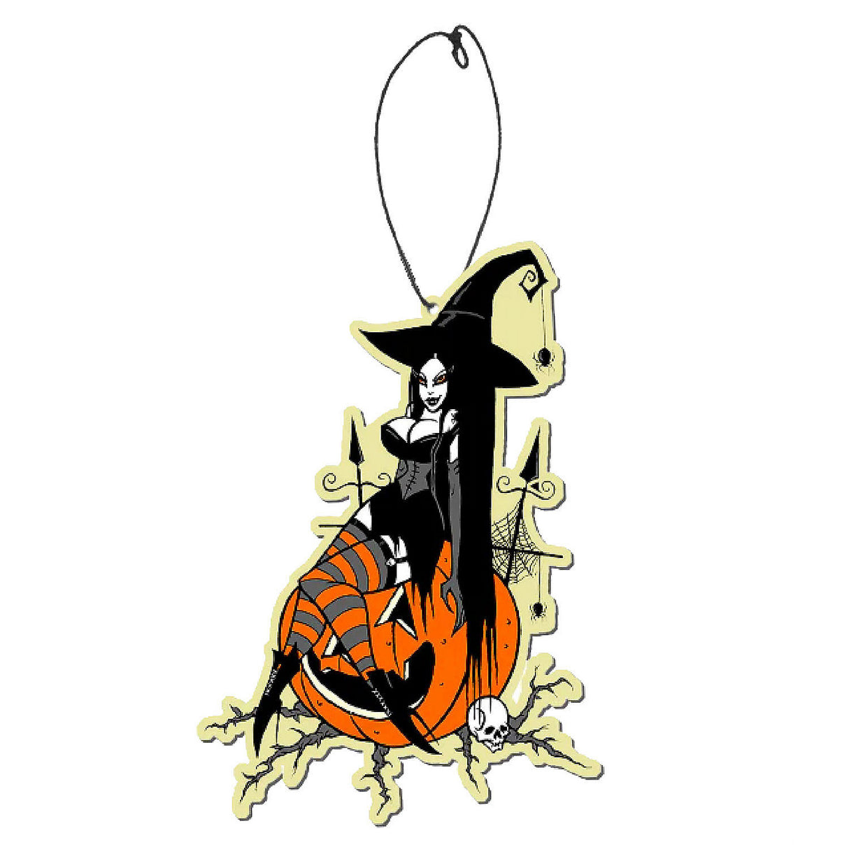 Toxictoons Pumpkin Witch Honey Peach Air Freshener for Halloween Decorations and Fandom Collectibles