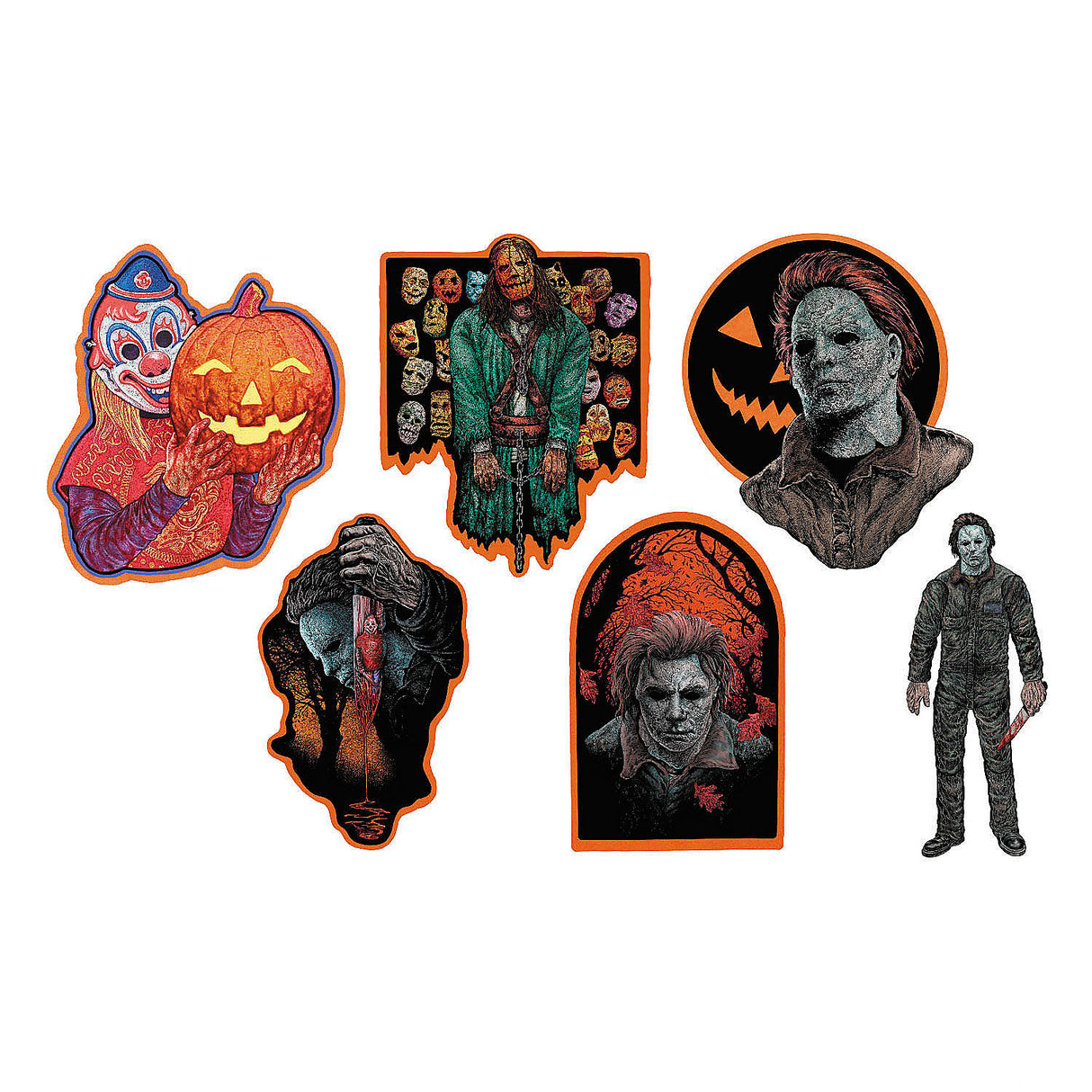 Vintage Halloween 2007 Cutouts Wall Decoration Collection for Spooky Celebrations and Themed Events