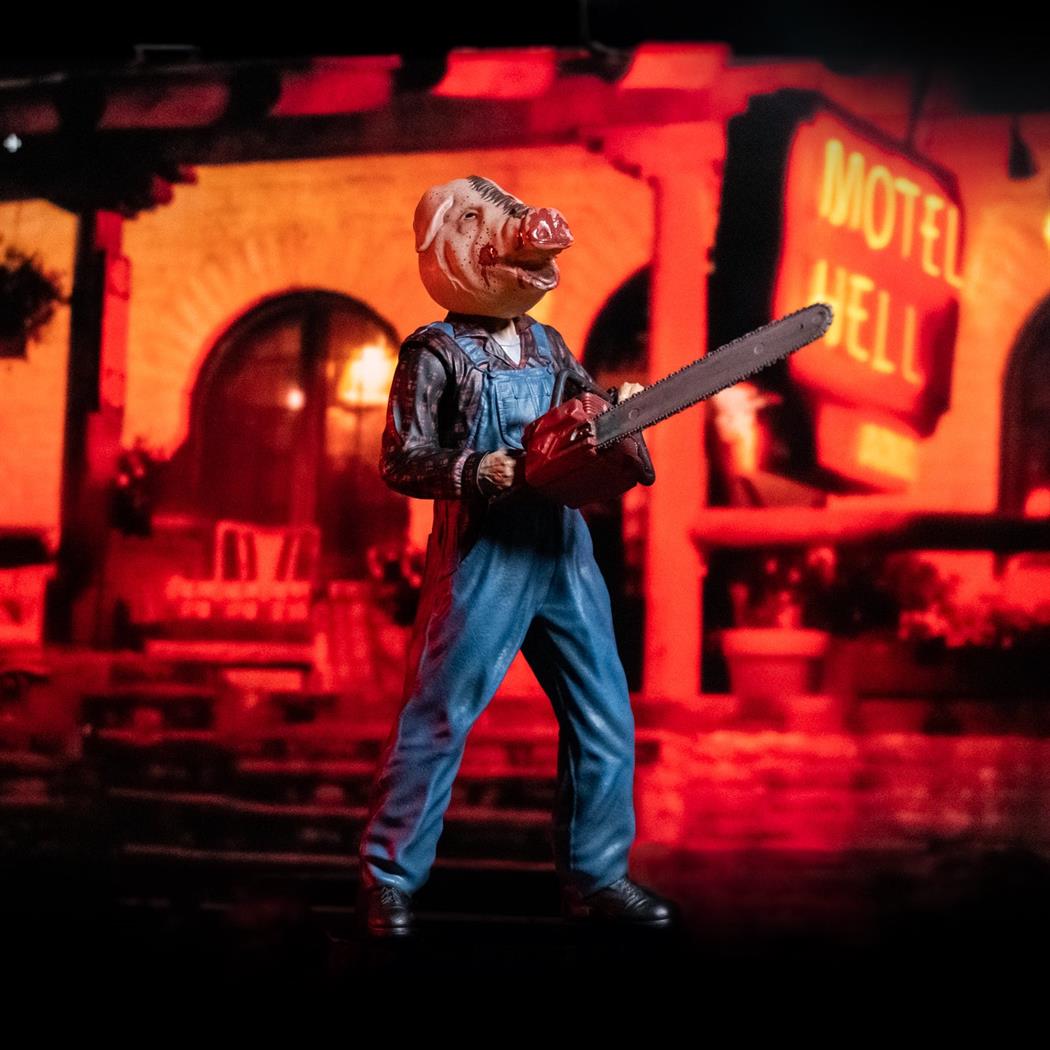Collector's 8-inch Motel Hell Farmer Vincent Action Figure for Horror Fans and Display Collections