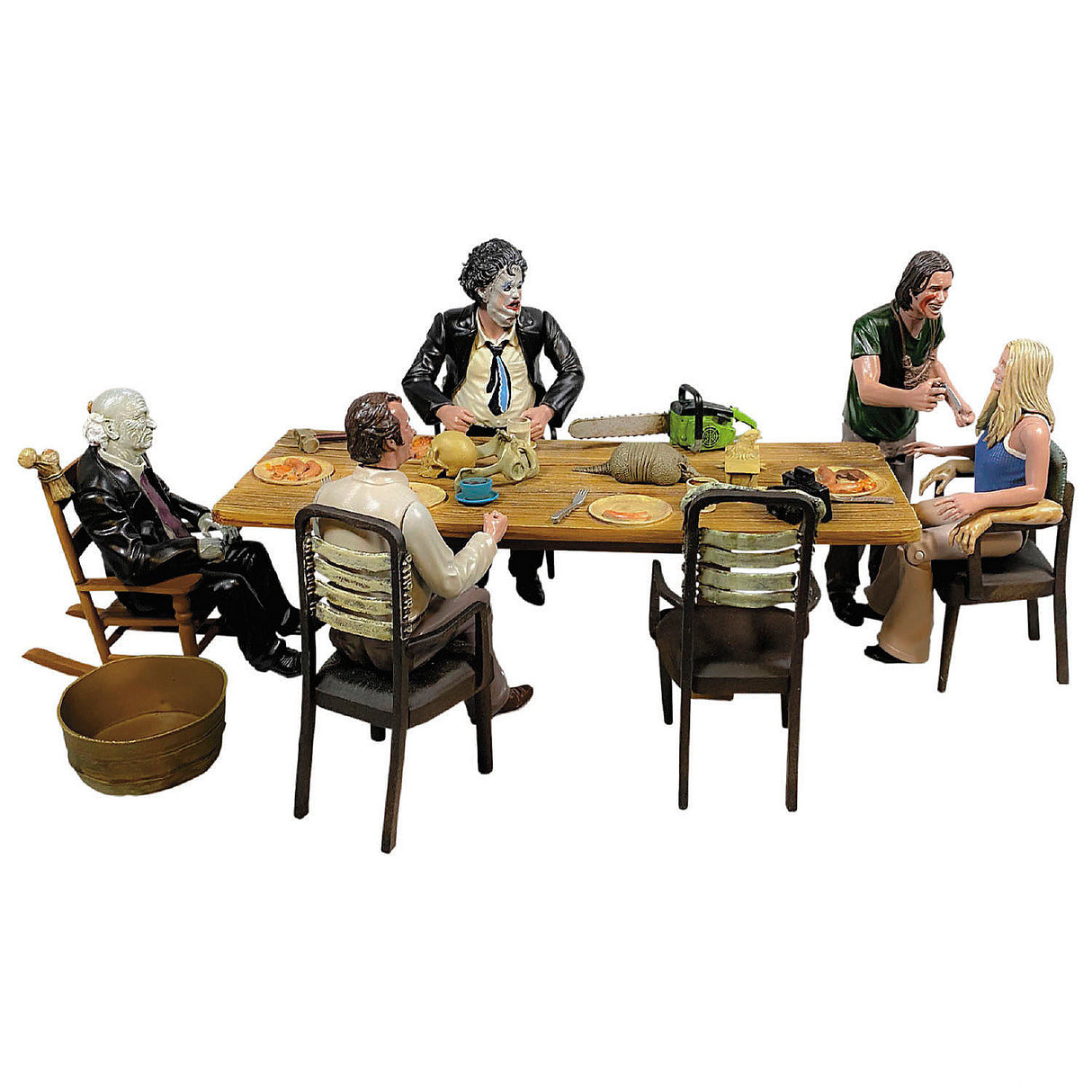 Texas Chainsaw Massacre Dinner Scene Playset for Horror Fans Collectibles and Display