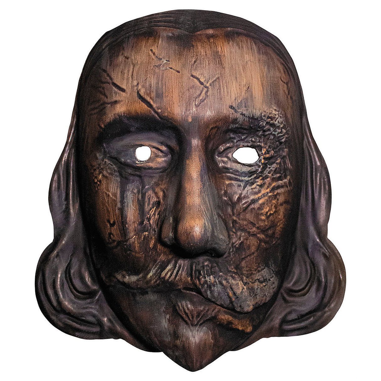 Thanksgiving John Carver Burnt Overhead Mask for Halloween Costumes Spooky Events and Horror Film Fanatics