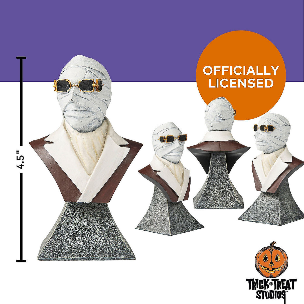 Universal Classic Monsters The Invisible Man Mini Bust for Spooky Halloween Decor and Collectible Display