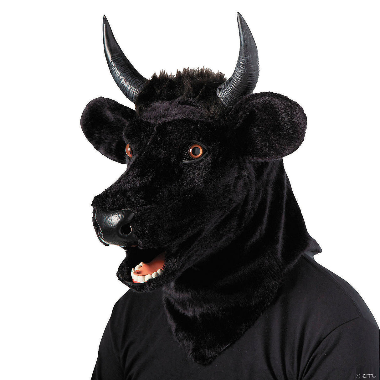 Realistic Adults Bull Moving Mouth Overhead Mask for Halloween Parties Fun and Costume Contests