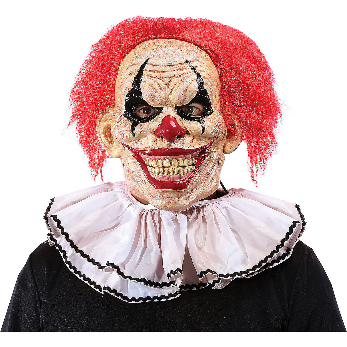 Realistic Creepo Clown Mask with Moving Jaw for Halloween and Scary Costume Events