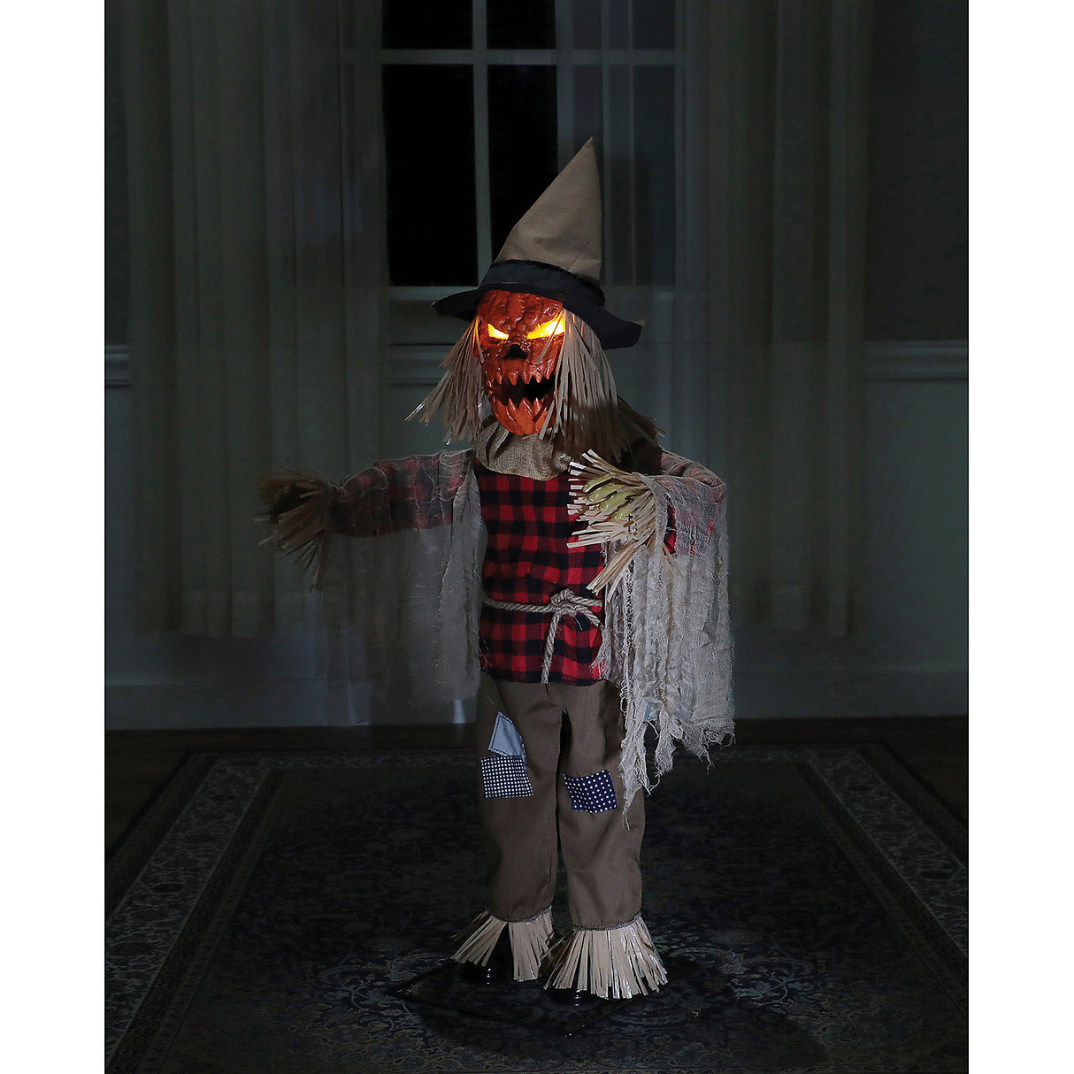 Twitching Scarecrow Animated Prop for Halloween Decorations Haunted Houses and Spooky Parties