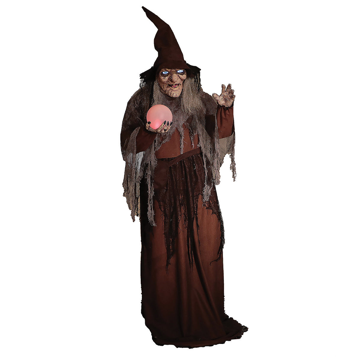 DigitEye Soothsayer Witch Animated Prop for Halloween Decorations and Spooky Events
