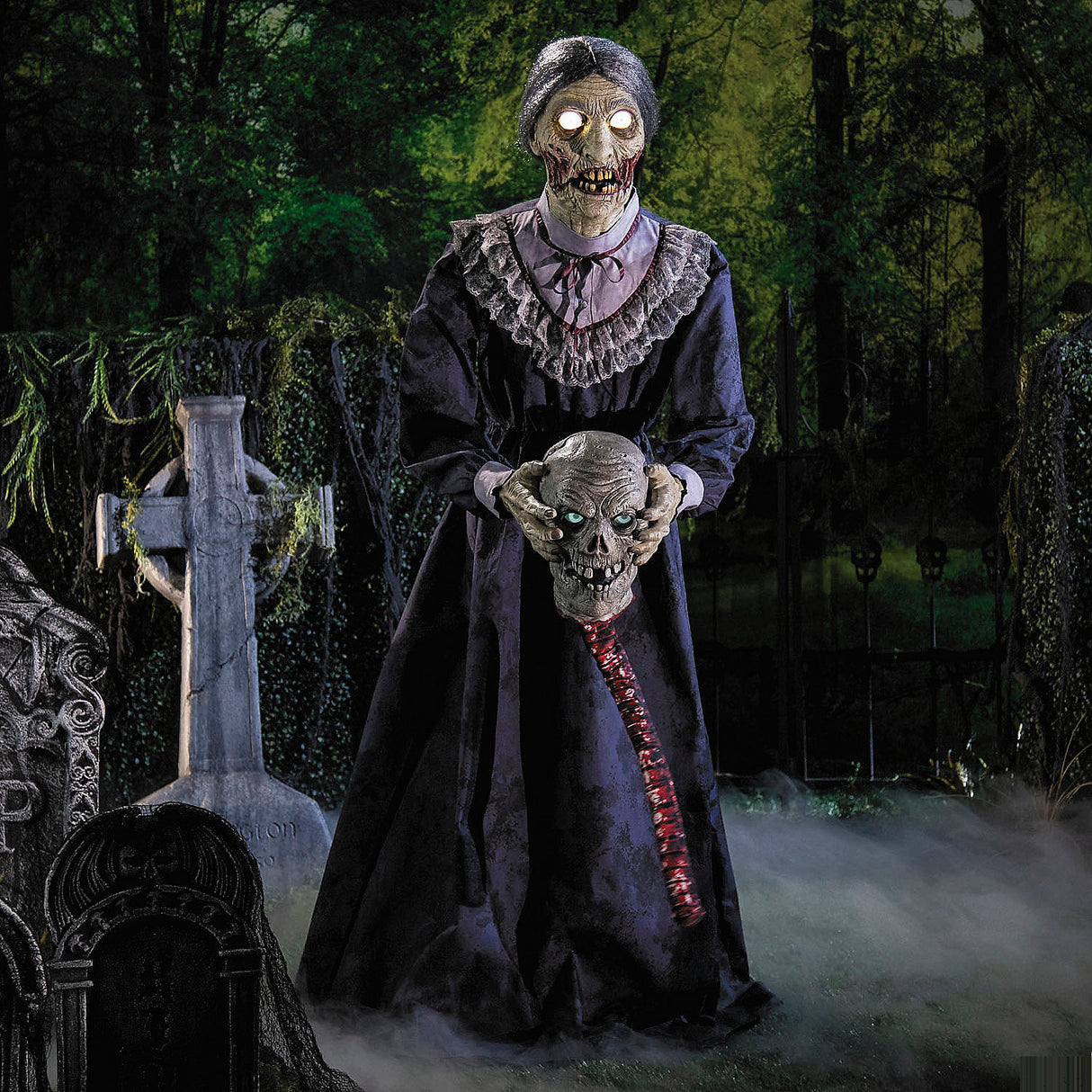 Creepy Skeleton Zombie Couple Decoration for Halloween Parties and Spooky Displays