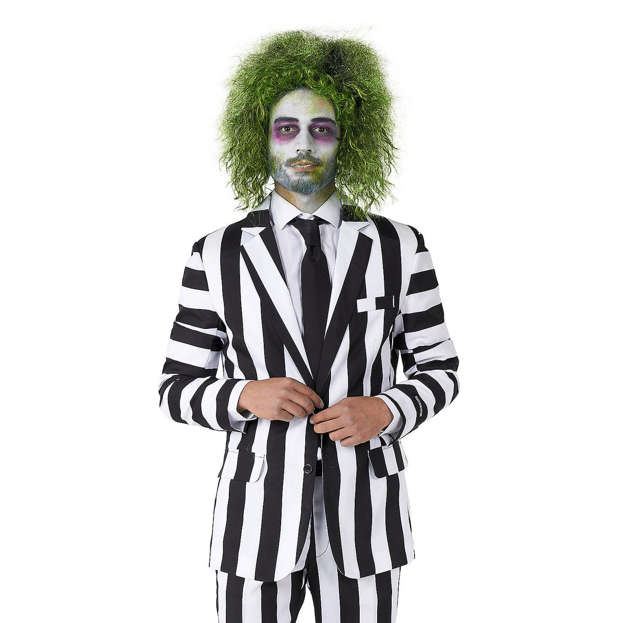 Men's Beetlejuice Suit Costume for Spooky Halloween Parties and Themed Events