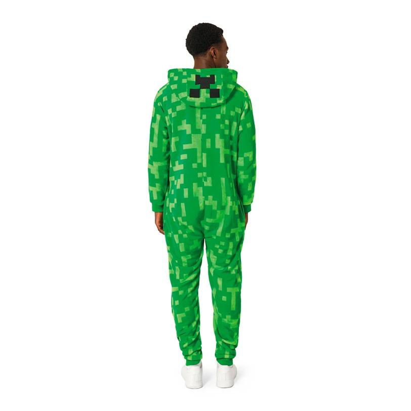 Adults Minecraft Creeper Hooded Onesie Costume