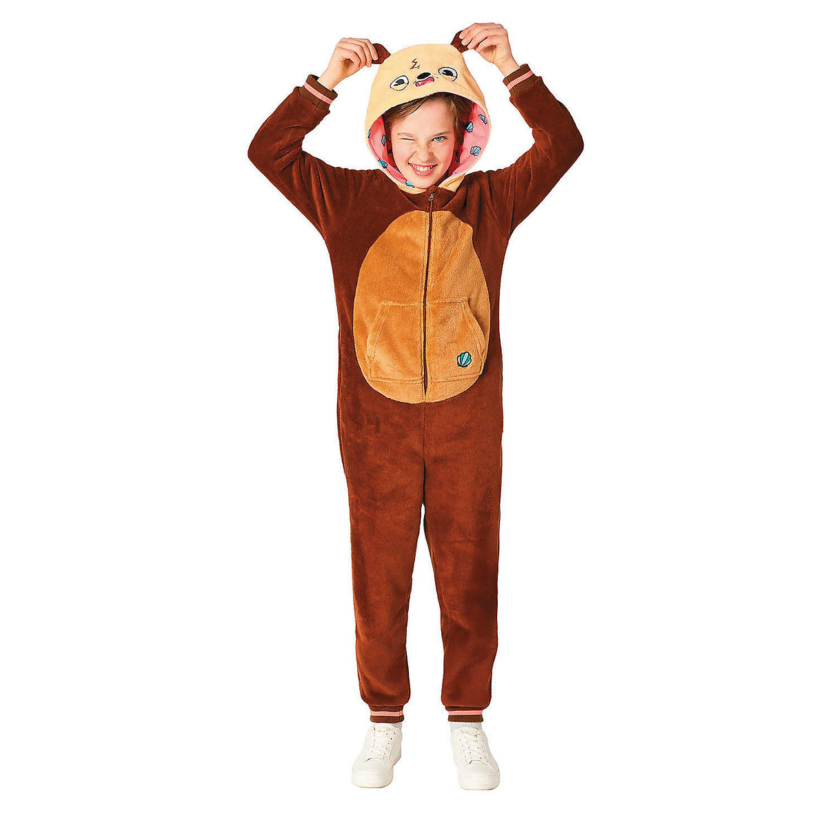 Kids Otter Hooded Onesie Costume for Fun Adventures Imaginative Play and Cozy Dress Up Events
