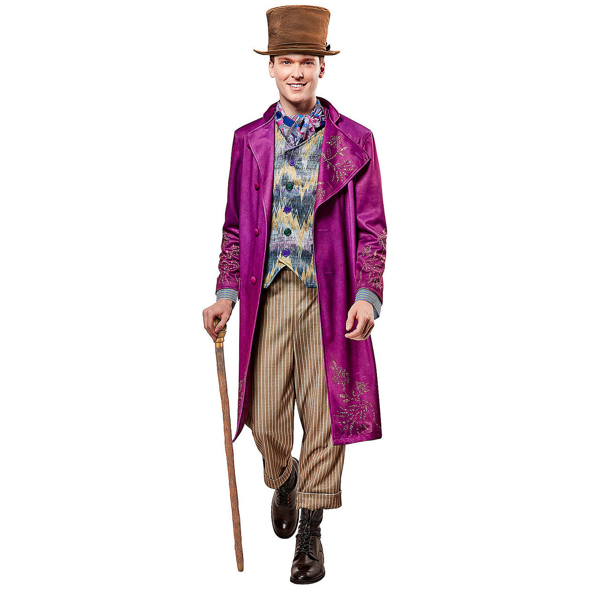 Deluxe Willy Wonka Costume for Halloween Parties Theme Events and Movie Character Dress Up