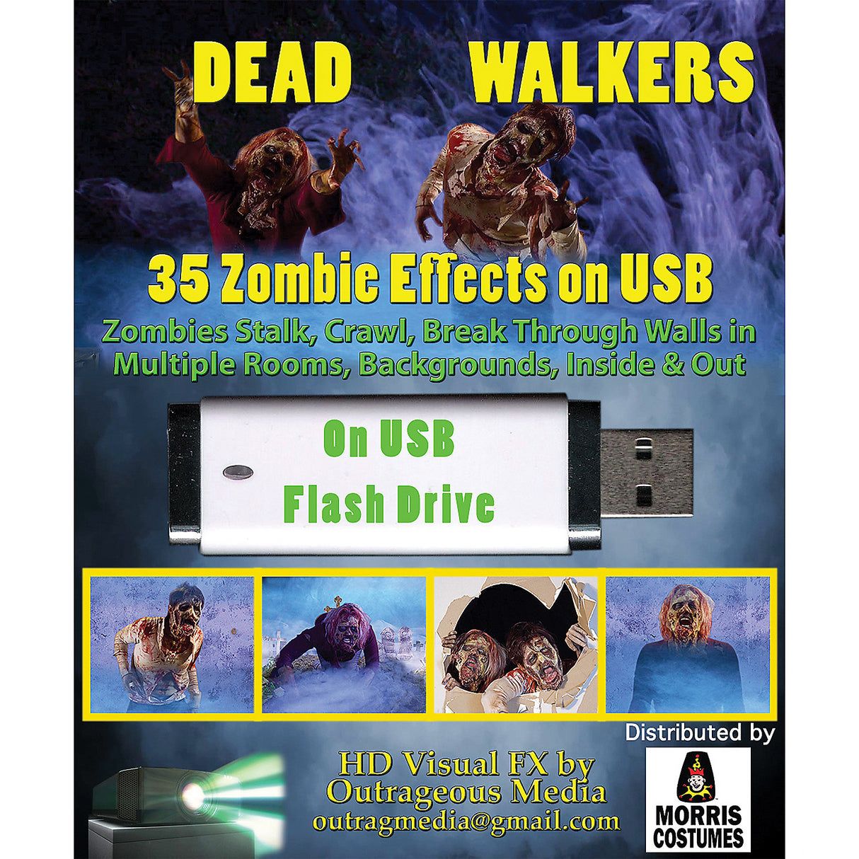 Deadwalkers Digital Decor for Halloween Home Parties and Spooky Themed Events