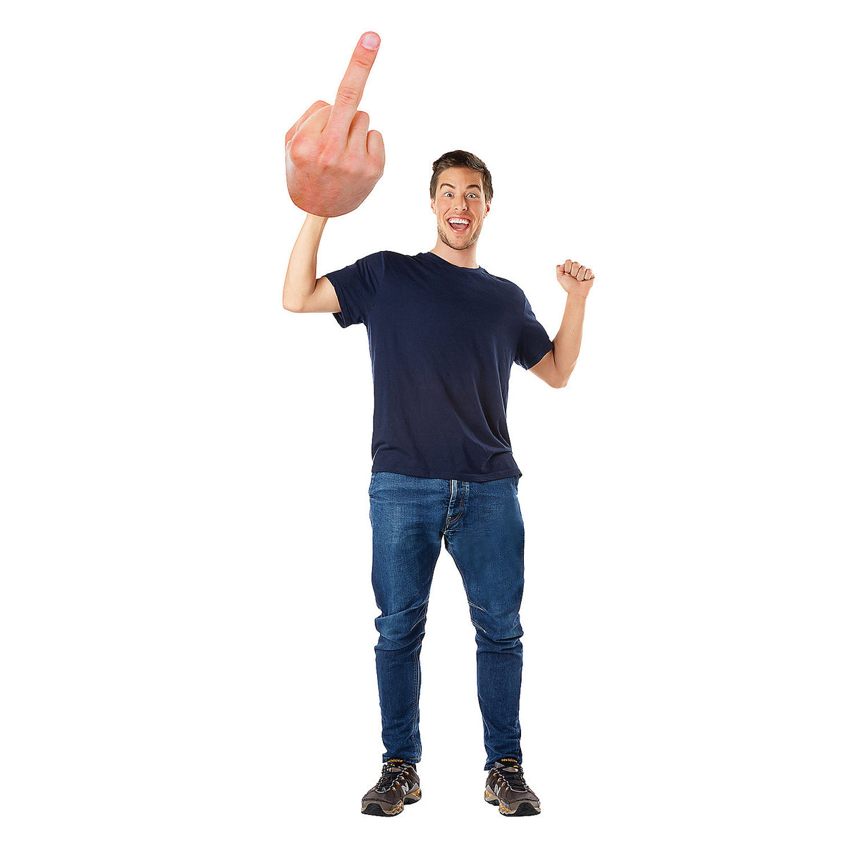Funny Huge Foam Hand THE MIDDLE FINGER Prop for Events Parties and Attention-Grabbing Fun