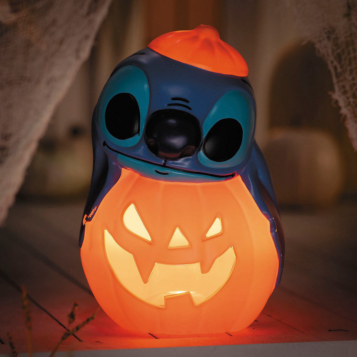 Light-Up Lilo and Stitch Pumpkin Stack Decoration for Halloween Parties and Home Decor