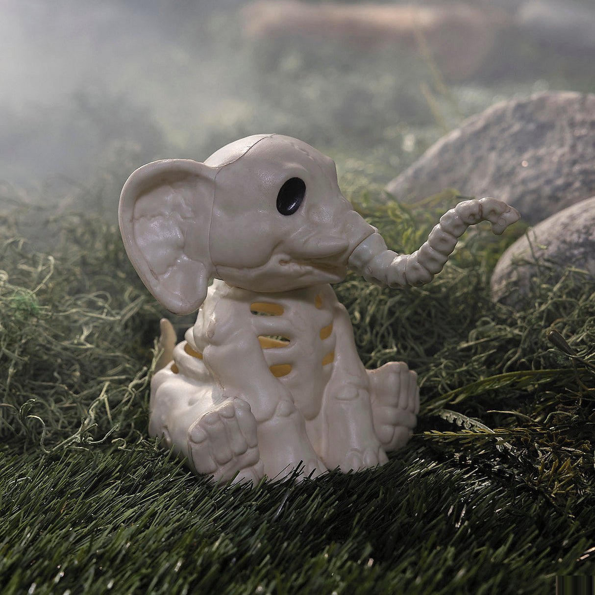 Charming 5 Inch Elephant Skeleton Halloween Decoration for Haunting Displays and Festive Events
