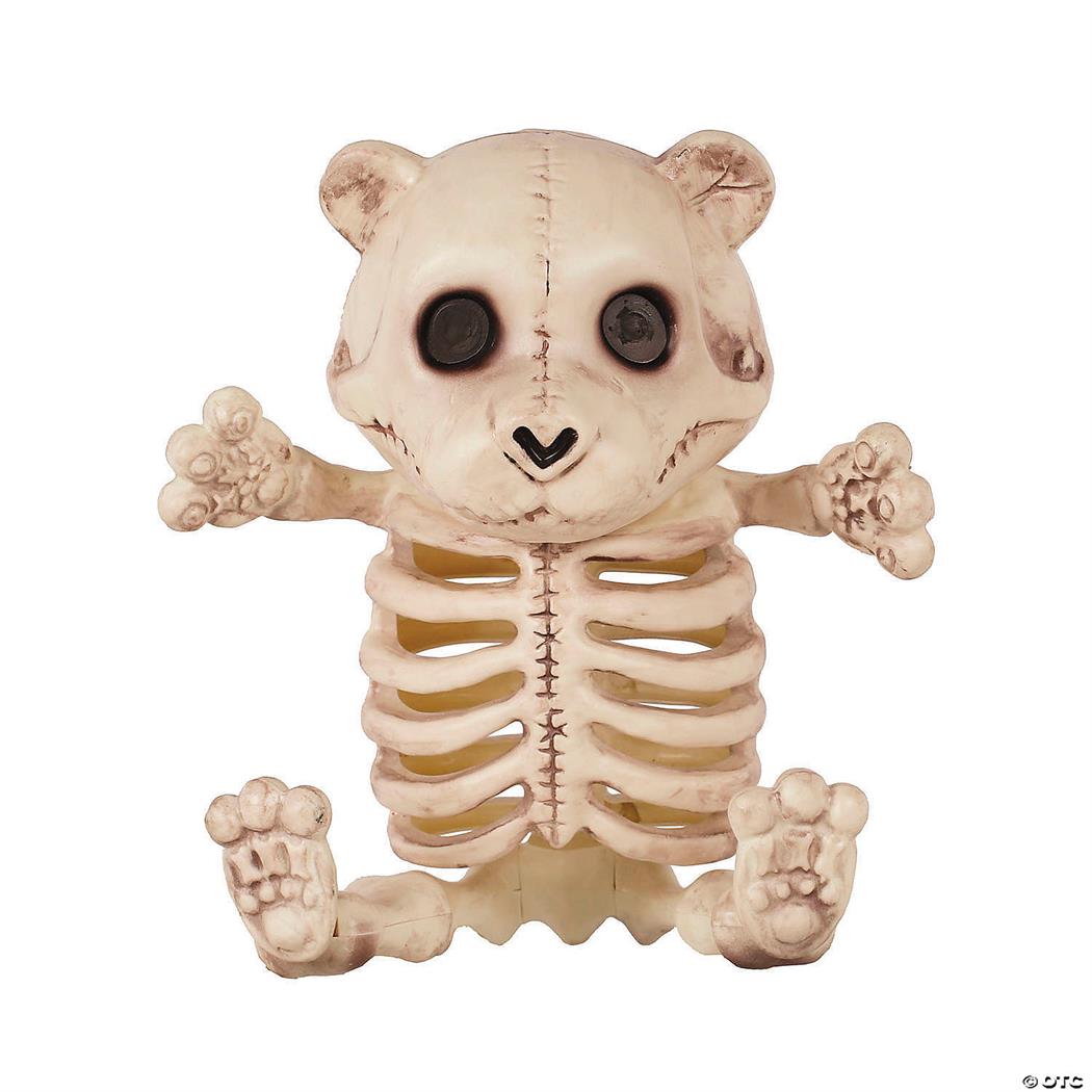 Charming Sitting Bear Skeleton Decoration for Halloween Parties and Spooky Decor Themes