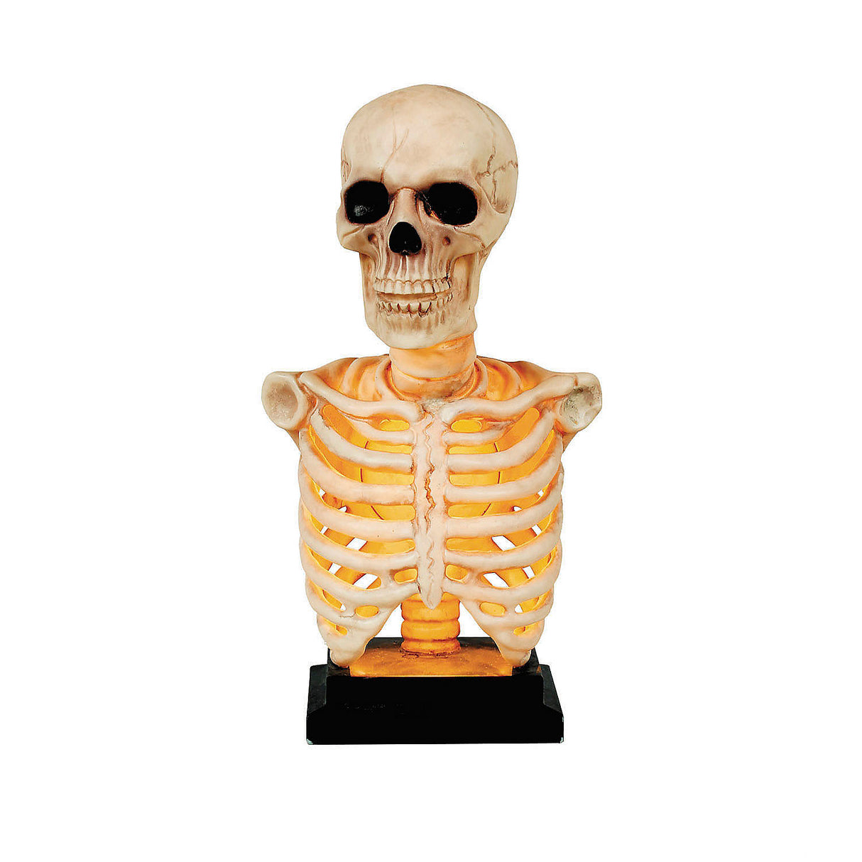 Spooky Skeleton Bust Tabletop Decoration for Halloween Parties Home and Haunted Displays