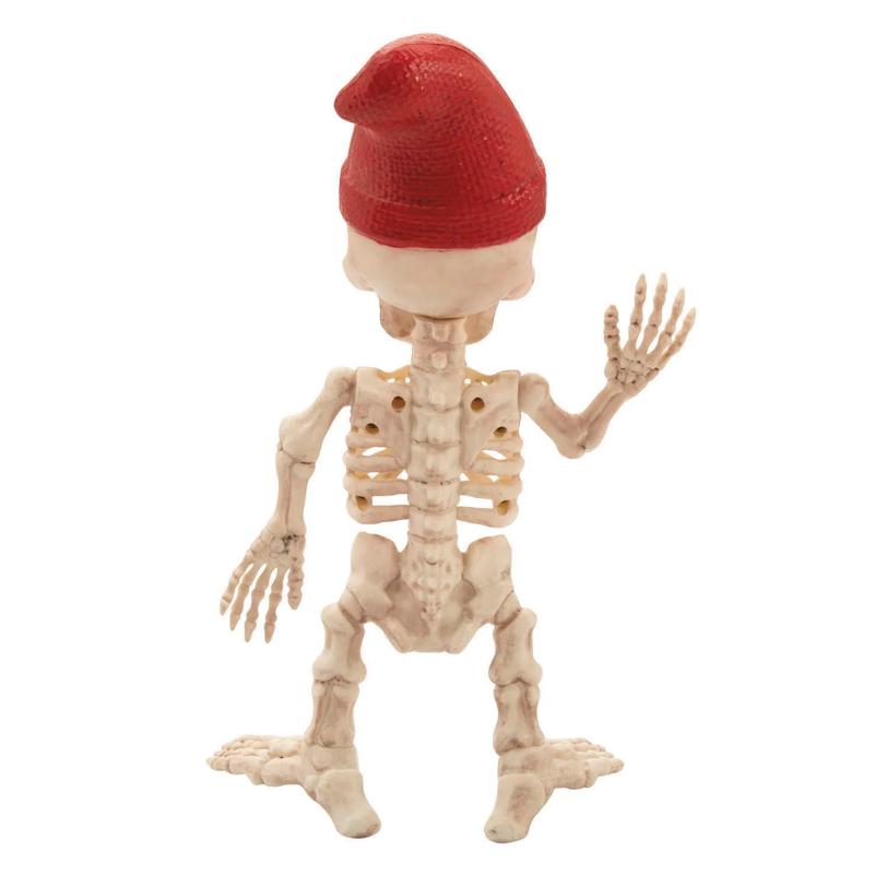 12" Standing Gnome Skeleton Halloween Decoration