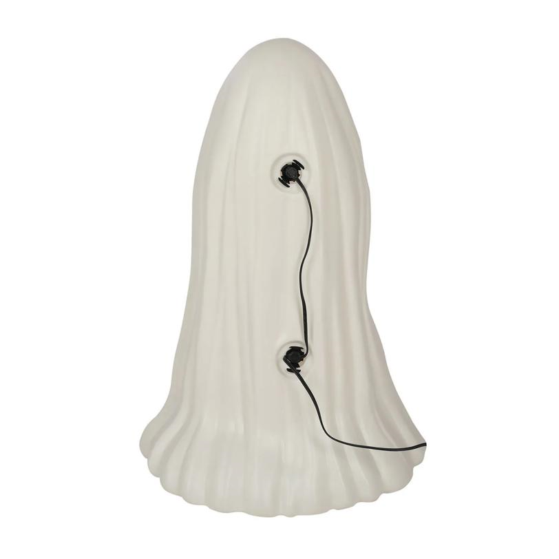 25" Light-Up Smiling Ghost Blow Mold Figure Tabletop Halloween Decoration